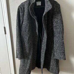 Women's Black and Gray Coat